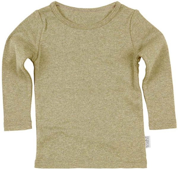 Toshi Dreamtime Organic L S Tee in Olive (Size 00-2) Online Sale