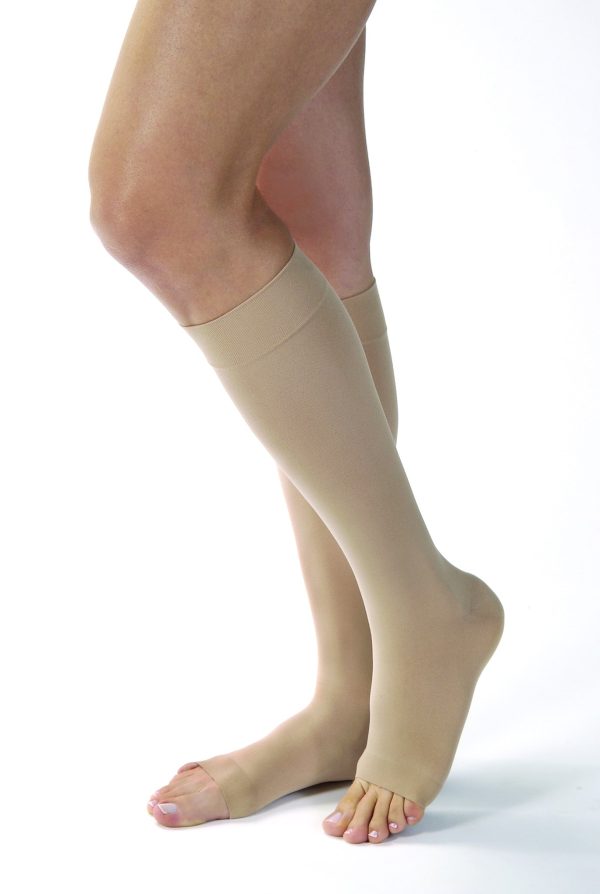 Opaque | Knee High Compression Stockings | Open Toe | 15-20 mmHg Online Hot Sale