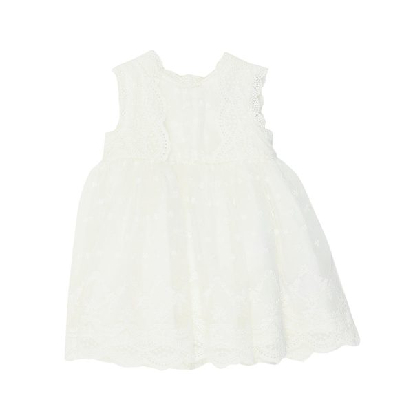 Bebe Sleeveless Lace Dress Ivory- XS18-818IV Supply