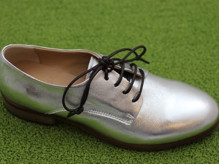 Women s GB010150 Oxford - Silver Metallic Leather Online Sale