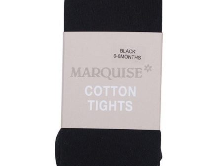 Marquise Black Knitted Cotton Tights For Discount