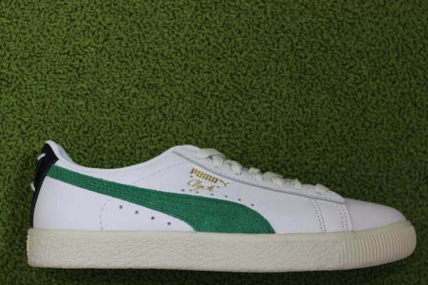 Unisex Clyde Base Sneaker - White Green Leather Suede Sale