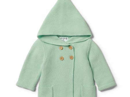 Wilson & Frenchy Moss Green Knitted Jacket For Sale