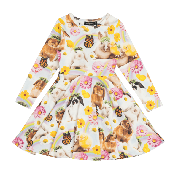 Rock Your Kid Easter Parade Waisted Dress - Multi (Size 2-7) Online Hot Sale