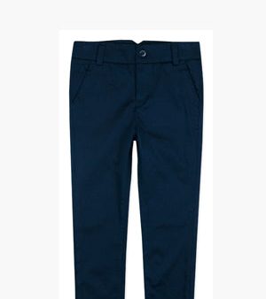 Boboli Boys Stretch Satin Trousers- Navy Discount