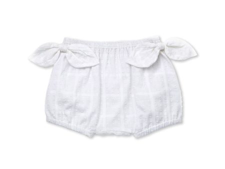 Walnut MARLEY BOW BLOOMER White Swiss Dot For Discount