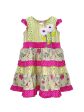 Zaza Couture Floral Dress in Lime and Hot Pink (Size 1-12) Hot on Sale