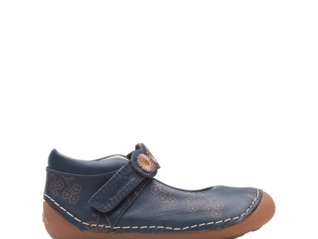 Clarks 26169213 Tiny Flora T. Navy Hot on Sale