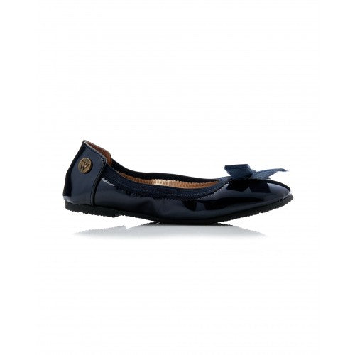 Walnut Catie Bow Ballet in Navy For Sale