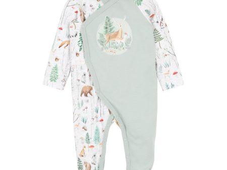 Bebe Atlas L S Wrap Onesie - Atlas Print (Size NB-0) For Sale