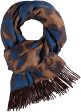 Fraas 625281 560 Cobalt Chocolate Tonal Animal Print Cashmink Wrap Online Hot Sale