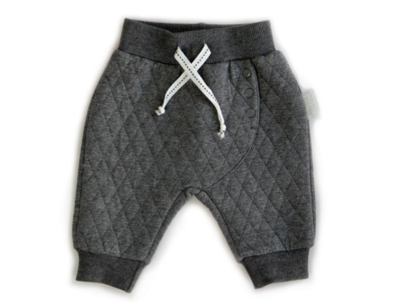 Beanstork Grey Quilted Bell Pants (Size 3M-12M) Fashion