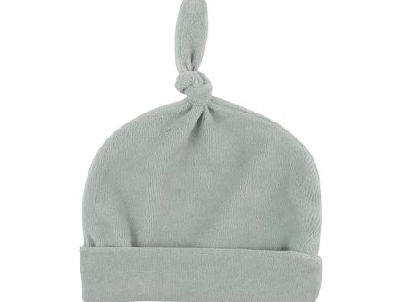 Bebe Atlas Velour Beanie - Sage (Size NB-9M) For Sale