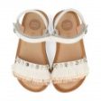 WHITE SANDALS WITH STUDS AND FRINGE FOR GIRLS 44664 Supply