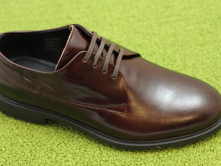 Mens Linea Derby Oxford - Brown Leather Discount