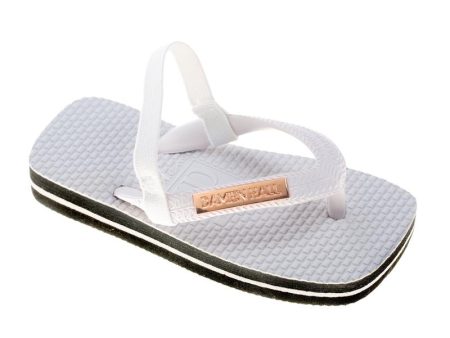 Damien Hall Flip Flops - White (Size 8-1) For Sale