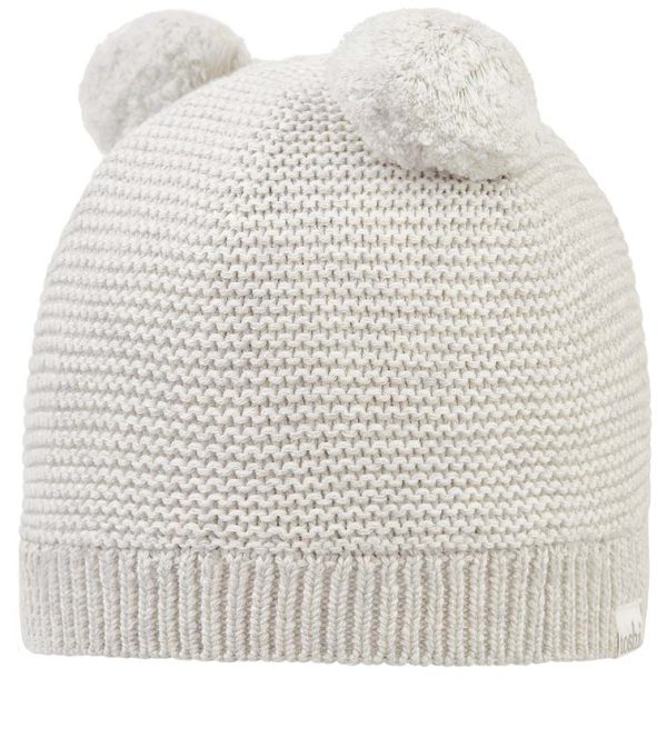 Toshi Oganic Beanie Snowy - Pebble (Size NB-2) Online Hot Sale