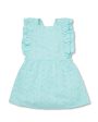 Walnut Helena Patch Dress in Aqua Supply