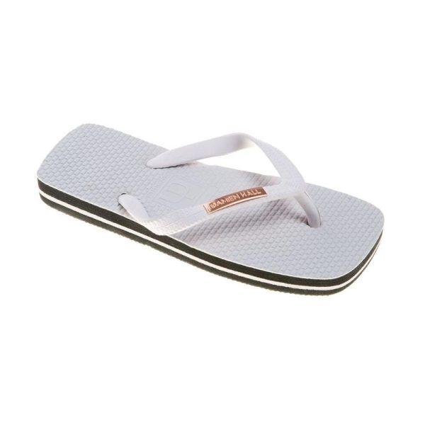 Damien Hall Flip Flops - White (Size 8-1) For Sale