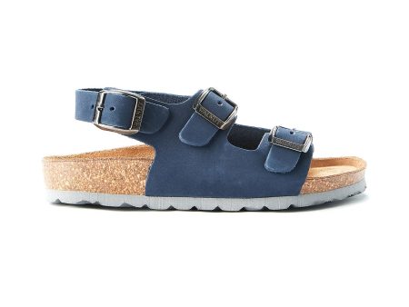 Walnut Congo Sandalia in Navy & Grey Online Hot Sale