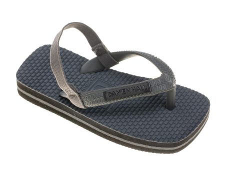 Damien Hall Flip Flops - Gun Metal (Size 8-1) Online Hot Sale