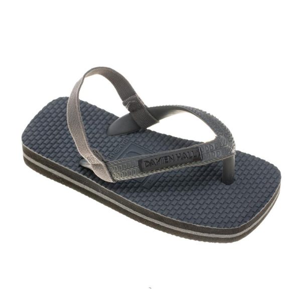 Damien Hall Flip Flops - Gun Metal (Size 8-1) Online Hot Sale