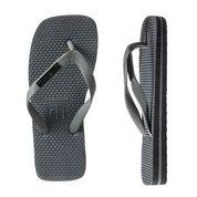 Damien Hall Flip Flops - Gun Metal (Size 8-1) Online Hot Sale