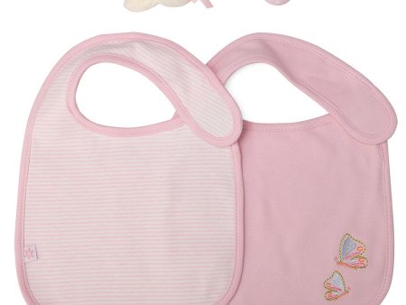 Marquise 2 Pack Bib & Bunny Toy in Pink Online