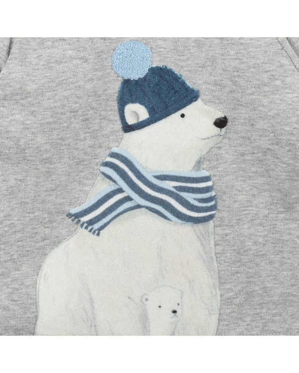 Bebe Blair Polar Bear Tee - Blue Grey (Size 000-5) For Discount