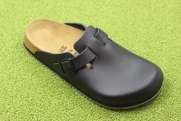 Unisex Boston Supergrip Clog - Black Leather Online Sale