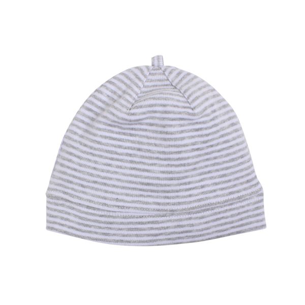 Bebe Australiana Stripe Beanie in Grey Stripe on Sale